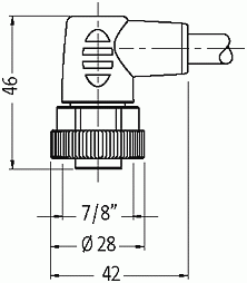 7/8"" St. 90° / 7/8"" Bu. 90°