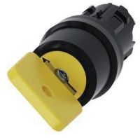 Schlüsselschalter O.M.R, 22mm, rund, gelb, Schlüsselabzug O 3SU1000-4JC01-0AA0