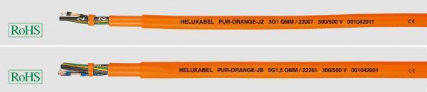 PUR-Steuerleitung PUR-Orange JZ 5G1 mm² Orange