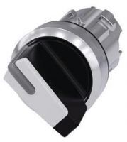 Knebelschalter, beleuchtbar, 22mm, rund, schwarz, weiß 3SU1052-2BC60-0AA0