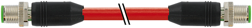 M12 St. 0° / M12 St. 0° D-kod. geschirmt