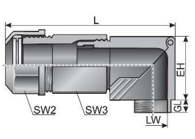 CKW M20x1,5/16 m-tec Schlauch- und Kabelverschraubung, schwarz