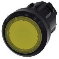 Drucktaster, beleuchtet, 22mm, rund, gelb, Druckknopf 3SU1001-0AA30-0AA0