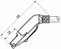 M12 Bu. 0° D-kod. / RJ45 45° unten geschirmt 7000-44641-7960030