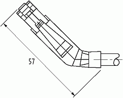 RJ45 St. 45° oben / RJ45 St. 45° rechts geschirmt