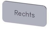 Bezeichnungsschild 12,5x27mm, Schild silber, Beschriftung: Rechts 3SU1900-0AC81-0AH0