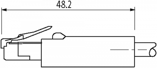 RJ45 St. 0° / RJ45 St. 0°, Gigabit