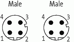 M12 St. 90° / M12 St. 90° D-kod. geschirmt