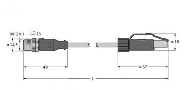 RSSD-RJ45S-4414-0.5M