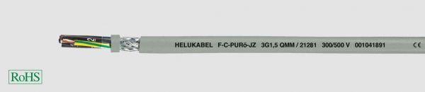 PUR-Steuerleitung F-C-PURö-JZ 10G0,75 mm² Grau