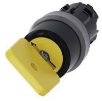 Schlüsselschalter O.M.R, 22mm, rund, gelb, Schlüsselabzug O 3SU1030-4JC01-0AA0