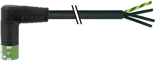 MQ15-X-Power Bu. 90°links, freies Ltg.-ende