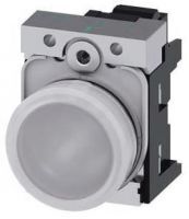 Leuchtmelder, 22mm, rund, weiß, Linse, glatt, AC/DC 24V 3SU1152-6AA60-3AA0