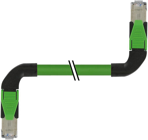 RJ45 St. 90° links / RJ45 St. 90° links geschirmt