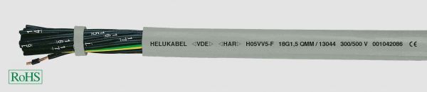PVC-Steuerleitung H05VV5-F 25G1,5 mm² Grau