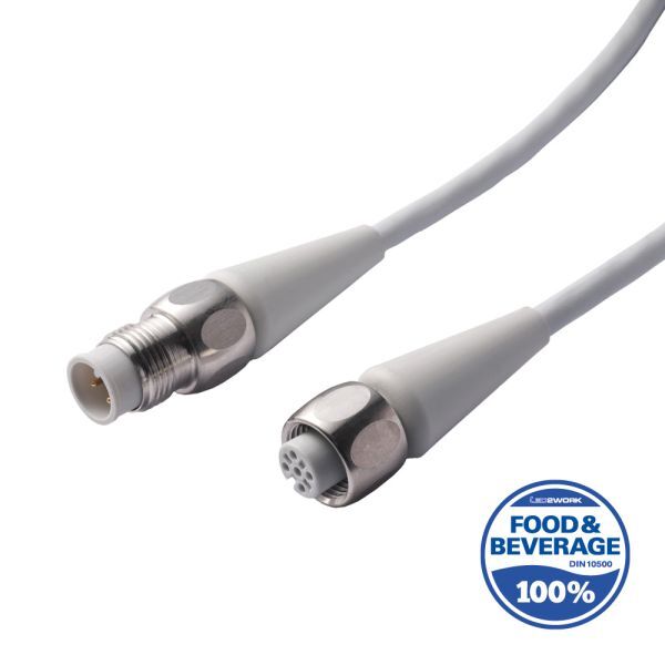 F+B Sensor Kabel, 5 m, M12 Stecker/M12 Buchse, A-kodiert, für 24V
