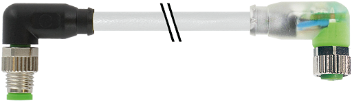 M8 St. 90° / M8 Bu 90° LED