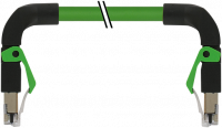 RJ45 St. 90° unten / RJ45 St. 90° unten geschirmt 7000-74489-7960300