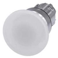 Pilzdrucktaster, beleuchtet, 22mm, rund, weiß, 40mm 3SU1051-1BD60-0AA0