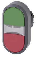 Doppeldrucktaster, beleuchtet, 22mm, rund, grün, rot 3SU1031-3AB42-0AA0