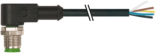 M12 St. 90° freies Ltg.-ende