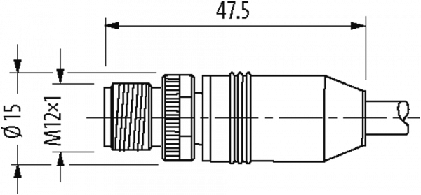 M12 St. 90°/ RJ45 0° geschirmt Ethernet