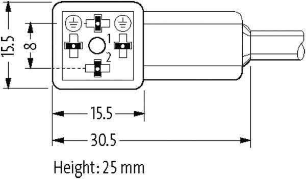 M8 St. 90° / MSUD Ventilst. BF C 8,0 mm kl.BF