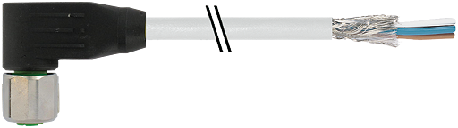 M12 Bu. gew. geschirmt mit freiem Ltg.-ende V2A