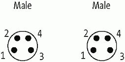 M8 St. 90° / M8 St. 90° A-kod. geschirmt