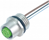 : M12 Flanschbuchse A-cod. : M12 Flanschbuchse A-cod. Vorderwandmontage