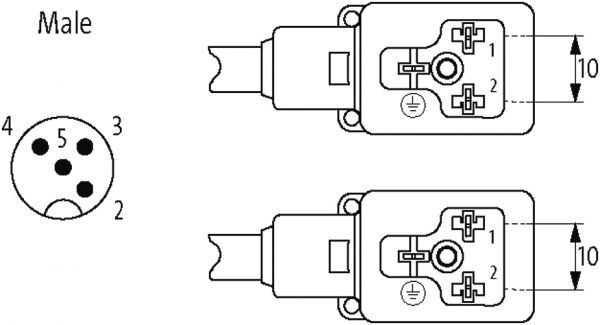 M12 Y-Verteiler auf MSUD Ventilst. BF B 10mm