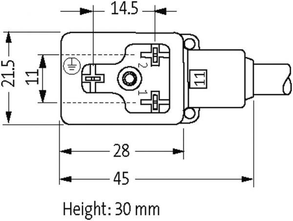 MSUD Ventilst. BF BI 11 mm, freies Ltg.-ende