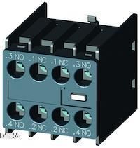 Hilfsschalterblock, Front, 2S+2Ö, stromb.: 1S, 1S, 1Ö, 1Ö