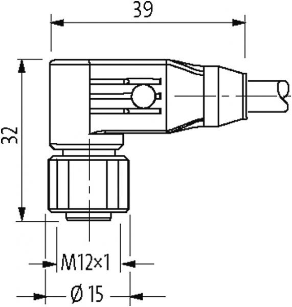 M12 St. 0° / M12 Bu. 90° geschirmt V2A