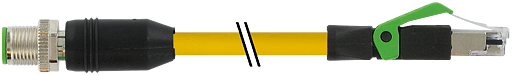 M12 St. 0° / RJ45 St. 0° geschirmt Ethernet