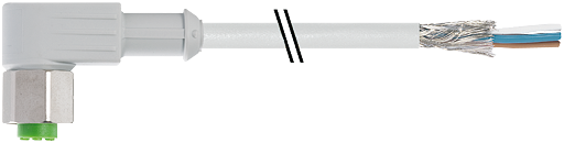 M12 Bu. gew. geschirmt mit freiem Ltg.-ende F&B