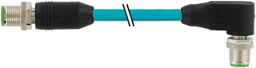 M12 St. 0° / M12 St. 90° geschirmt Ethernet