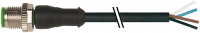 M12 St. 0° freies Ltg.-ende V2A 7002-12021-6340030