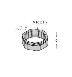 SECHSKANTMUTTER M16X1.5. SW17