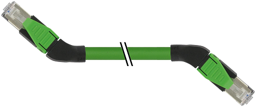 RJ45 St. 45° rechts/ RJ45 St. 45° rechts geschirmt