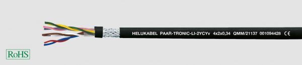 Daten- und Rechnerkabel PAAR-TRONIC-Li-2YCYv 3x2x0,34 mm² Schwarz