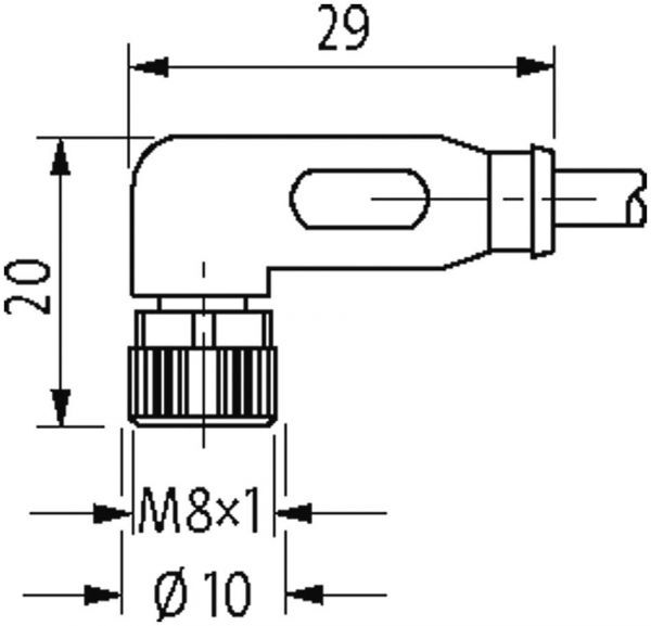 M8 St. gew. auf M8 Bu. gew. geschirmt