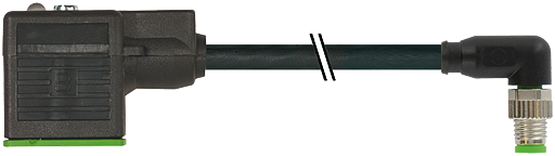 M8 St. 90° A-kod. / MSUD Ventilst. B-10mm