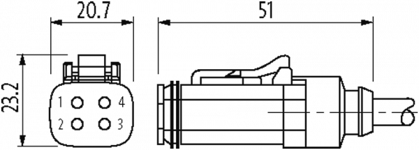 Ventilstecker MDCY06-4s freies Ltg.-ende