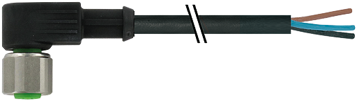 M12 Bu. 90° freies Ltg.-ende 3p.Dual-Keyway