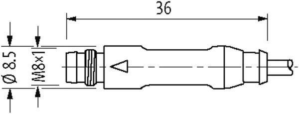 M8 St. ger. rastb. auf Bu. M12 gew. schraubb. LED