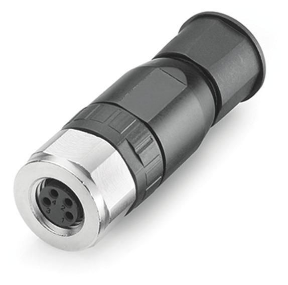 M8 Power-Stecker, Buchseneinsatz, 4-polig