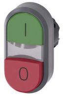 Doppeldrucktaster, beleuchtet, 22mm, rund, grün: I, rot: O 3SU1031-3BB42-0AK0