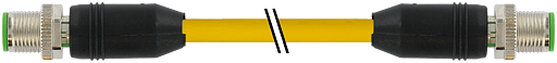 M12 St. 0° / M12 St. 0° geschirmt Ethernet