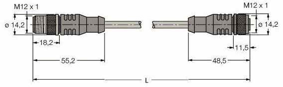 Turck PROFIBUS-Leitung, RSSW RKSW 458-4M